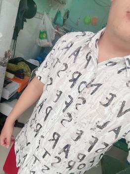 Product Review of Áo sơ mi cộc tay cotton wat họa tiết chữ cái  AT- 76 a( Quân còi 1988 ) Menswear Nam Cổ Tròn from ✰**✰ 0