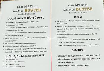 Product Review of KEM MỤN BUSTER 20G - Kim Mỹ Kim - Kem Hỗ Trợ Da Mụn - Net 20g Chăm Sóc Da Skincare Làm Đẹp Da Nữ Dưỡng Ẩm Da from Đ**🦁 1