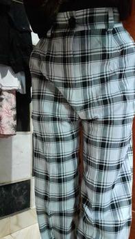 Product Review of Celana Tartan Wanita Panjang Kulot Kotak-Kotak Casual Kancing Depan 1099 from g**n 0