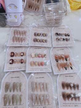 Product Review of NO.5 Móng tay giả kim cương lấp lánh ngắn nailbox from S**d 0