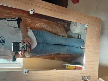 Product Review of (LOE9TAC11) Quần Jean Nữ Dáng Loe 9 Tấc (92cm) Dành Cho Nàng m50 Pants Denim Women Có Túi from T**🩵 0