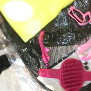 Sisir Mandi Karet Oval Kucing Anjing Sikat Pijat Silikon Pet Brush Grooming Hewan