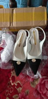 Product Review of Giày cao gót đẹp 8p, giày nữ quai hậu mũi nhọn khoá hoa da nỉ nhung siêu bền đẹp DéP Shoes from p** ** 0
