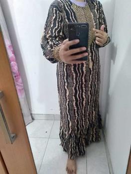 Product Review of GAMIS RENDA SULTAN ori BLINK MOTIF MONOCHROME Rempel Bunga Cantik Rayon Panjang from r**2 1