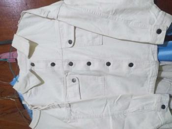 Product Review of JINISO Jaket Crop Jeans Oversize Pocket Khaki from S**k 0