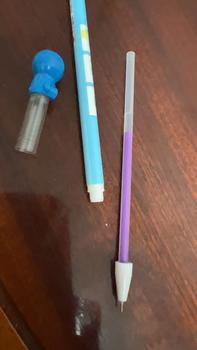 Product Review of Hộp 12 Cây Viết Gel Xóa Được Doreamon Ngòi 0.38mm Vân Sơn VS8888 (Xanh, Tím) from T** H** 0