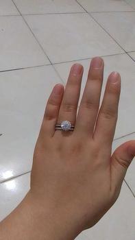 Product Review of Nhẫn Bạc nữ Full Moissanite chủ 6 li xi vàng trắng 18k - mã N61 from m** m** 1