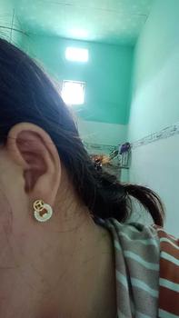 Product Review of Bông tai Hội M47 Không đen bền màu thiết kế lovely Thích hợp chị em đeo thêm xinh Voi Hoa from m**8 0