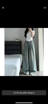 Product Review of Quần Jeans Ống Rộng Phong Cách Hàn Quốc KARA 498- Chất vải dày dặn, thoải mãi, dễ phối đồ from k**i 1