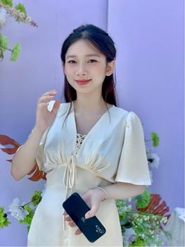 Product Review of T-Mie | Đầm Bầu Lụa Tô Châu Dáng Dài Sang Trọng Đi Tiệc, MD5094 Nữ Nhung phi from P**g ** 1