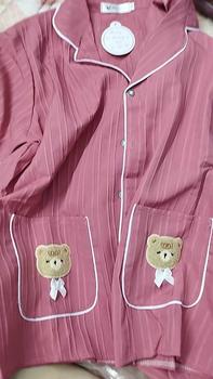 Product Review of Bộ Ngủ Đồ Bộ Pyjama Cổ Vets Quần Dài Aó Hai Túi Gấu Vải Đũi Gân Mềm Nhẹ from P**m 1