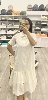 Product Review of [Hoàng Ngoan] Váy xuông ren cổ sen 2 màu xanh và trắng from T**g n** 0