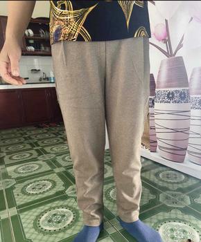 Product Review of (Dạ Tăm BIGSIZE 80KG) Quần Baggy Dạ Tăm Dày Dặn Big Size - Quần dạ thu đông dáng baggy công sở có 2 túi trước chất dạ tăm dày dặn ấm Nữ Women Thun Pants  thanh lịch quần dài from Q**i 1