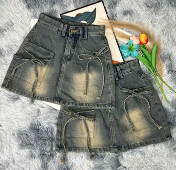 Product Review of Chân váy jean nữ fom dáng chữ A, có nơ thắt xinh dáng tiểu thư MS002 from T**g 3