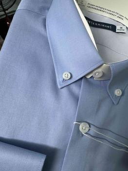 Product Review of Áo sơ mi nam tay dài DETERMINANT 100% cotton siêu dài - công nghệ Visdry chống nhăn kháng khuẩn - SS01 - màu Light blue from H**N 2