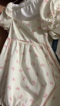 Product Review of Đầm Bí Họa Tiết Nơ Hồng - Sana Mochi Dress (Ảnh thật Chérii chụp) from C**️ 0