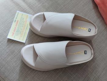 Product Review of DÉP DA CAO CẤP HỞ MŨI CAO 7CM Nữ DéP Shoes from t**t 0