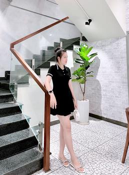 Product Review of SP17 CÓ KÈM QUẦN Váy xinh nhẹ nhàng xoè tay cổ sơ mi - Chất thun gân co giãn tốt mát mẻ - Freesize <55kg, <1m65 Cân Nặng Phụ Thuộc Chiều Cao Nữ Women Trắng Dress from H** Y** 0
