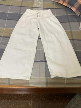 Product Review of Quần Jeans  Suông Nữ Xếp Ly Hai Cạp Kép Phối Túi Trước Chất Jeans Đẹp Pants Women from l**1 2