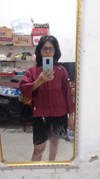 Product Review of Melva Korean Crop Kemeja Wanita Semi Crop Linen Saku Dua Ld 120 Blouse Atasan Wanita Gemilang from 👑**♒ 1