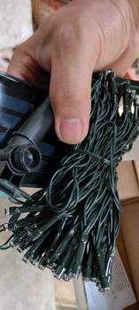 Product Review of 10 Meter Solar Powered Waterproof Black Line Wire Christmas Lights Outdoor Indoor Used from d**5 2