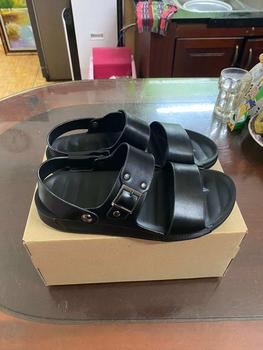 Product Review of Dép sandal nam da bò cao cấp - Đế TPR cao su 2 lớp chống mòn & chống trượt - Đế cao 3cm from B**🤡 1