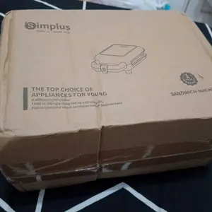 【SUPER DEALS】SIMPLUS Sandwich Maker Multifungsi Low Watt Putih/Pink/Hijau/Cream Cetakan Roti Panggang SMZJ001