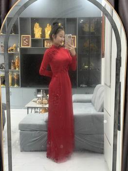 Product Review of Áo Dài Cô Dâu đính kết tỉ mỉ, sắc sảo- Thiết kế kiểu dáng sang trọng from R**E 3