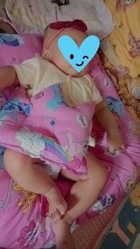 Product Review of SOFA BAYI/SOFA BAYI MURAH/TEMPAT TIDUR BAYI alas empuk newborn  bantal from T**🎀 1