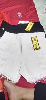 Product Review of Quần shorts nữ kaki rách cào trước đùi lưng cao Denim co giãn, Women Màu Trắng Màu Đen Kem Pants Jean from 3** c**a m** đ**h 2
