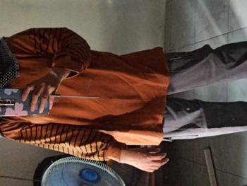 Product Review of QR PROJECT ID - KAOS POLOS OVERSIZE LENGAN PANJANG STRIPE SALUR WITH SLIT from D**1 3