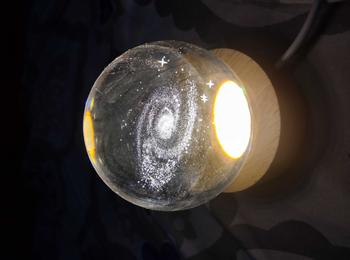 Product Review of 3D Solar System Crystal Ball Night Light Dimmable Orange Galaxy Night Lights Wooden Base 3.15 inches Fantasy Decoration Crsytal Ball Nightlight from ** 1