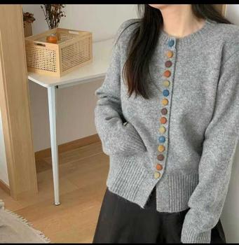 Product Review of Áo Len Nữ, Phong Cách Hàn Quốc, Thiết Kế Đơn Giản, Màu Sắc Đơn Giản, Cài Nút, Dài Tay, Áo Cardigan Dệt Kim, Thích Hợp Cho Mùa Thu Và Mùa Đông, SS24 from B**i 0
