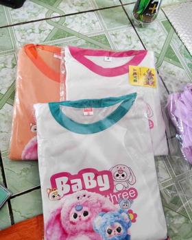 Product Review of Bộ quần áo hoạ tiết baby three đáng yêu mùa hè sz từ 9-38kg from o** ❛** )** N**c B**h n** 0