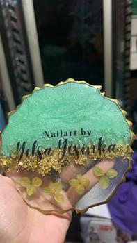 Product Review of 13cm BIG Flower Series Coaster Round Aestethic Tatakan Bulat Set Tutup Gelas Resin Custom Display Properti Foto Sovenir Kado Hadiah Art Hampers Mini from Y**a y**a 0