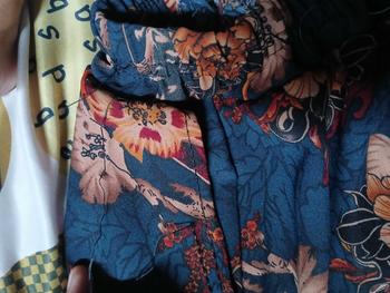 Product Review of Bộ lụa mango mã H - quần dài tay lỡ cho bà và mẹ Có hoa Tay dài Có hoa Kẻ  Nữ Áo Women Top Cổ sẻ V trung tuổi từ 50 Đến 85 tuổi Tay Loe Cotton Tay dài Có hoa from 👉**👈 1