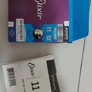 Original Senar Gitar Elixir Akustik Elektrik Anti Karat Coating USA Barcode Nanoweb Polyweb Phospor Bronze 80/20 Bronze 0.10 0.11 0.12 0.13 Set
