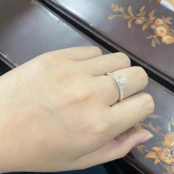 Product Review of Nhẫn bạc nữ Miuu Silver, nhẫn nữ đính đá chéo Latic Ring from H**g 0