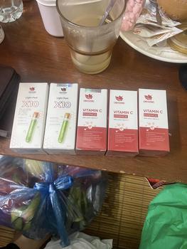 Product Review of Combo Tái Tạo và Vitamin C trắng da, mờ thâm, mờ nám tàn nhang, cải thiện mụn, se khít lỗ chân lông, cấp ẩm, sáng đều màu da. Không sưng, không lột, không đỏ (Hàng c/hãng). from N**à T** 1