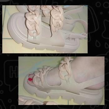 Product Review of Sandal Gunung Karet kekinian Motif Rantai Wanita Anti Slip Jelly Sendal from t**a 0