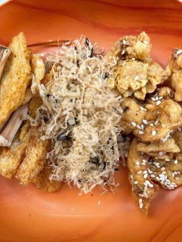 Product Review of An Nhiên - Combo Ăn vặt chay (Sườn chay sấy sả 100g, Chà bông rong biển chay 100g, Sườn chay sấy mè sợi 100g) from H**g L** 0