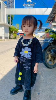 Product Review of Vendom Kids Baju Kaos Anak Washet Laki-Laki / Perempuan Unisex Umur 1-12 Tahun Bahan Cotton 30S Katun Santai Polos Hitam from L**n 3