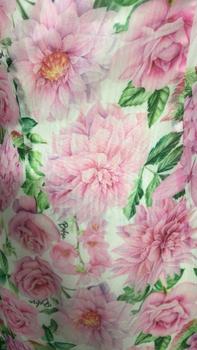 Product Review of Áo dài trễ vai in hoa chất voan tơ 4 tà đính kèm hoa cài ngực siêu xinh - Belise Fashion Nữ Women Kem Dress Voi Sen from H**g N**n 2
