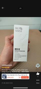 Product Review of Tinh Chất B512 Repair Hydrating Booster Bioverse Hỗ Trợ Làm Diụ, Giảm Kích Ứng Và Cải Thiện Độ Ẩm Cho Da 30ml [TẶNG Serum B351 5ml TẶNG THÊM ĐƠN 399K Serum C102 5ml TỪ 01-06.5] from T**g 0