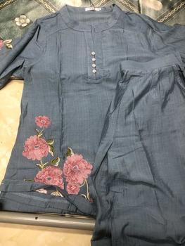 Product Review of [ Mã D1 ] Đồ bộ cách tân, pháp phục đi chùa, họa tiết thêu hoa , chất liệu đũi linen , mặc 4 mùa Nữ Áo from Ú** n**n c** x** 0