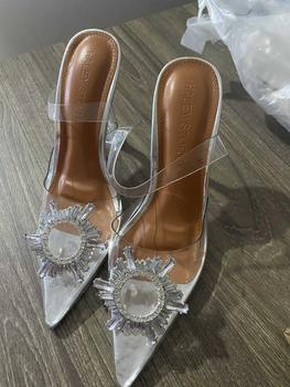 Product Review of (FORM NHỎ- LẤY LÊN 1 SIZE)Giày cao gót phale đá mặt trời bít mũi 9cm/7cm HALEY STORE mika trong suốt đi chơi đi tiệc đi làm đám cưới kỉ yếu from 𝒱** 𝐿** 2
