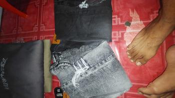 Product Review of Celana jeans denim pria motif sobek straigh slim ripped Stretch Panjang Fit Slimfit Skinny from a**l 3