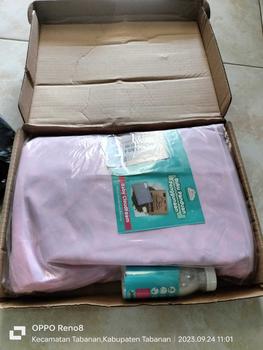 Product Review of Baby Cloudfoam Bantal Anti Peyang Bayi Cotton Bamboo Anti Bakteri Waterproof Bunda from d**7 1