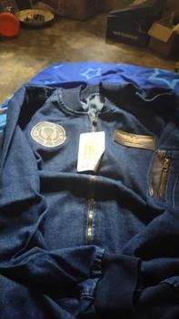 Product Review of JACKET BOMBER JEANS CAP KULIT PRIA DAN WANITA panjang motif jaket  casual  tebal cowok  distro from m**a k**n j**r 0