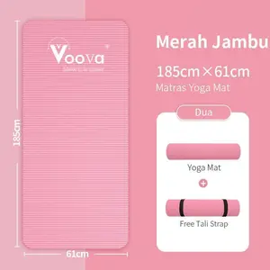 [COD] Matras olahraga/ Matras Premium Tebal/ Pilates Mat/ Yoga Mat/ 4 Warna/ Include Strap